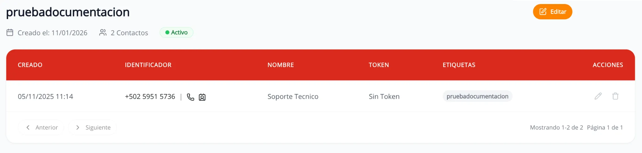 Edición de etiquetas